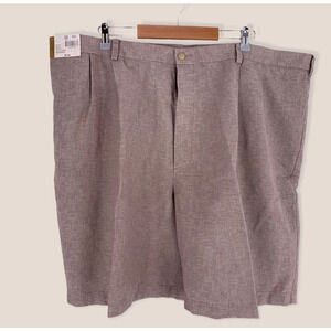 NWT Roundtree & Yorke Gold Label Men's Linen-Blend Shorts Size 50